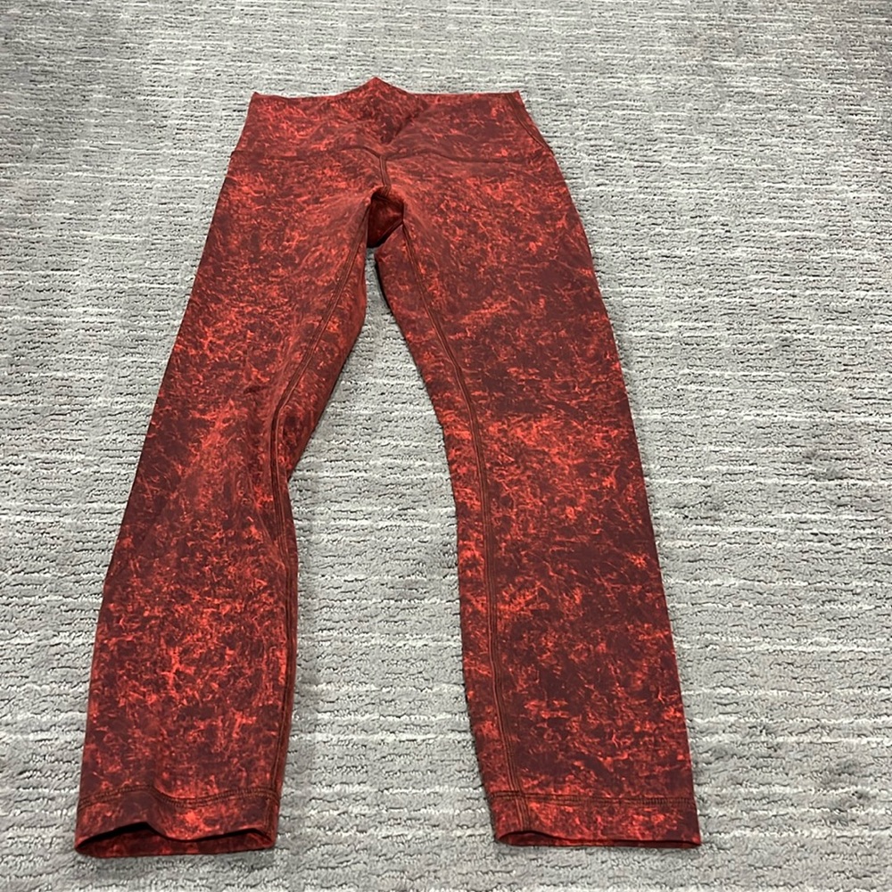 Wunder Under 23” length red/orange leggings